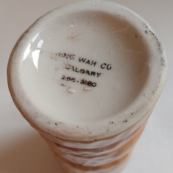 Vintage Tiki Mug Vase Light Brown Hing Wah Co - Picture 6 of 6